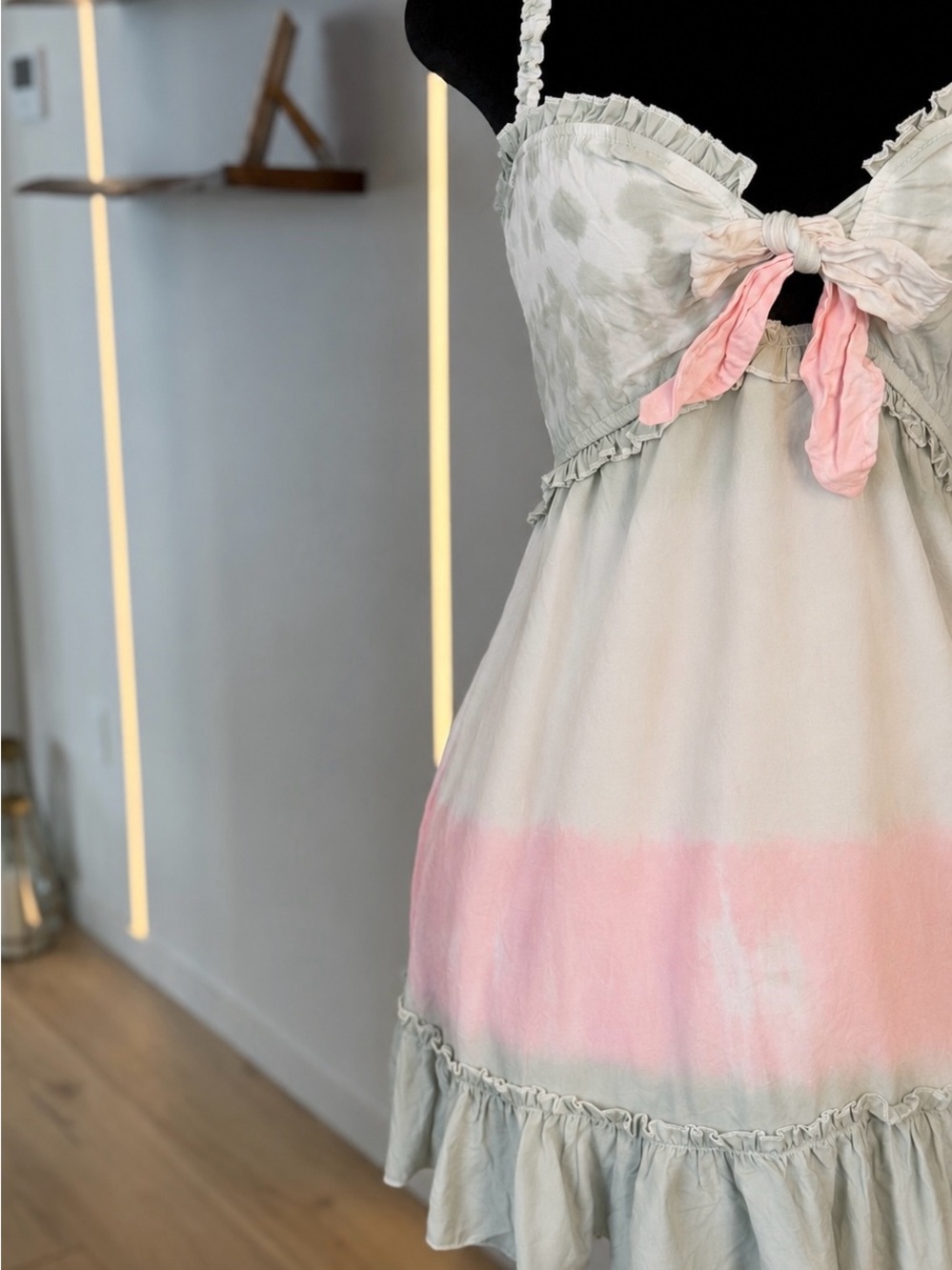 Ocean Drive Y2K Pastel Tie-Dye Ruffle Mini Dress | Coastal Muse - Picture 2 of 5